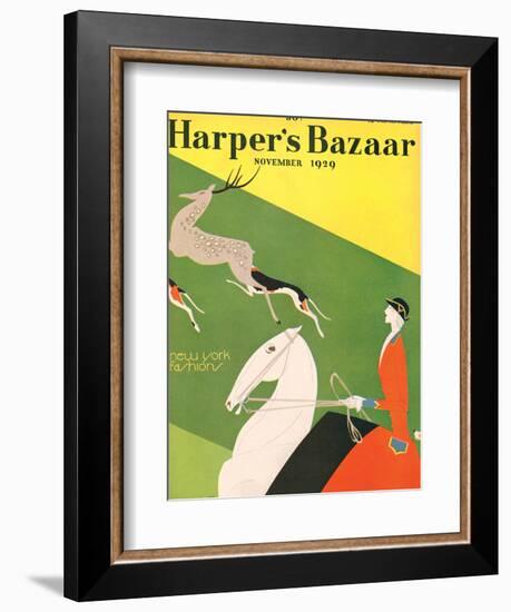 Harper's Bazaar, November 1929-null-Framed Art Print