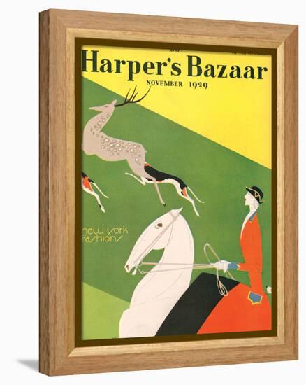 Harper's Bazaar, November 1929-null-Framed Stretched Canvas