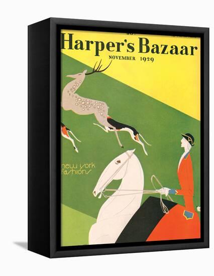 Harper's Bazaar, November 1929-null-Framed Stretched Canvas