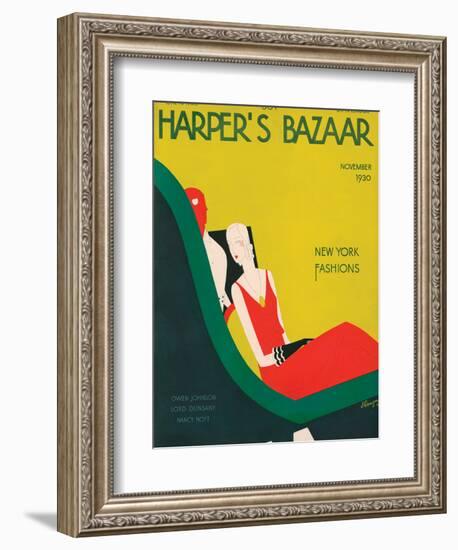 Harper's Bazaar, November 1930-null-Framed Art Print