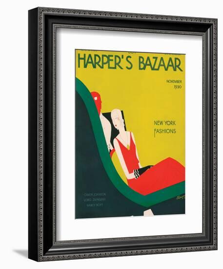 Harper's Bazaar, November 1930-null-Framed Premium Giclee Print