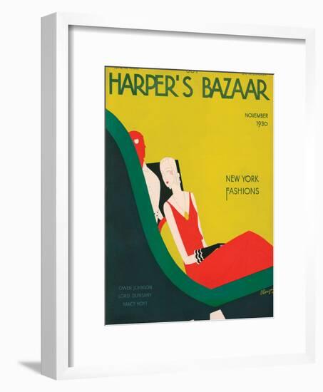 Harper's Bazaar, November 1930-null-Framed Art Print