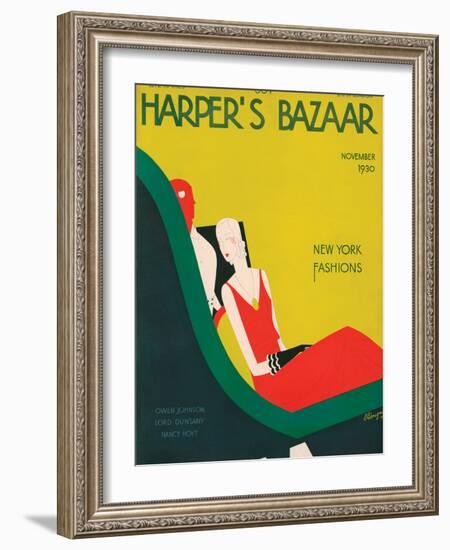 Harper's Bazaar, November 1930-null-Framed Art Print