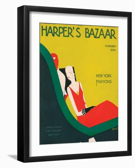 Harper's Bazaar, November 1930-null-Framed Art Print