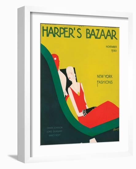 Harper's Bazaar, November 1930--Framed Art Print