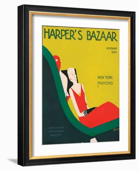 Harper's Bazaar, November 1930-null-Framed Art Print