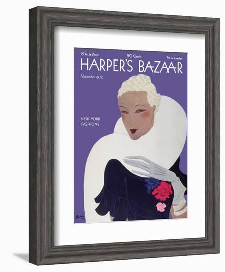 Harper's Bazaar, November 1932-null-Framed Art Print