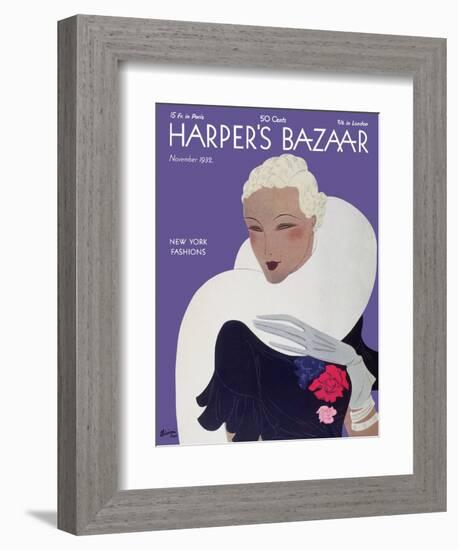 Harper's Bazaar, November 1932-null-Framed Art Print