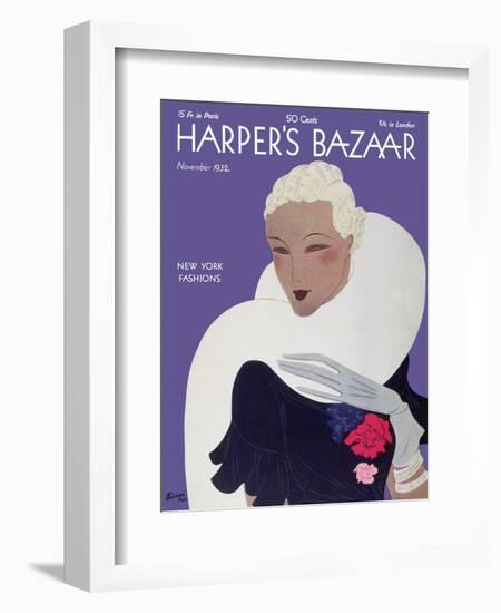 Harper's Bazaar, November 1932-null-Framed Art Print