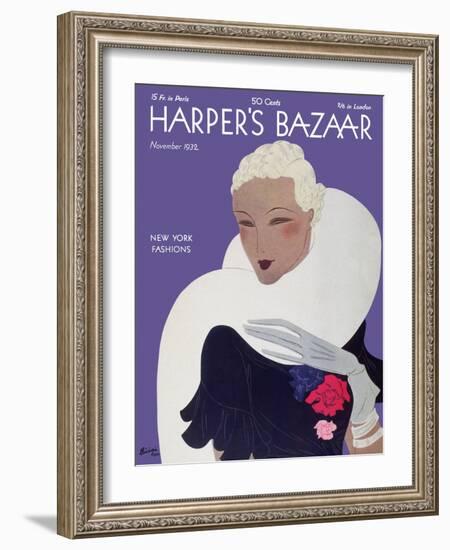 Harper's Bazaar, November 1932-null-Framed Art Print