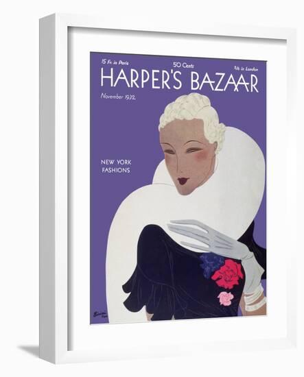 Harper's Bazaar, November 1932-null-Framed Art Print