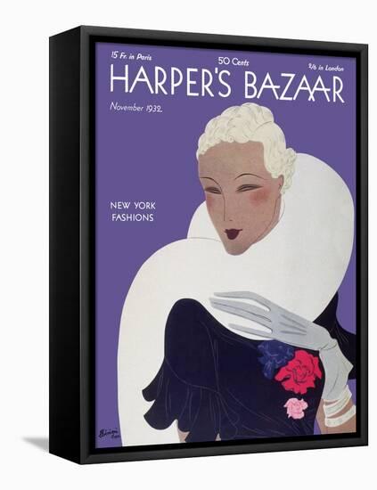 Harper's Bazaar, November 1932-null-Framed Stretched Canvas