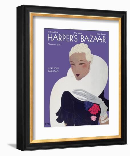 Harper's Bazaar, November 1932-null-Framed Premium Giclee Print