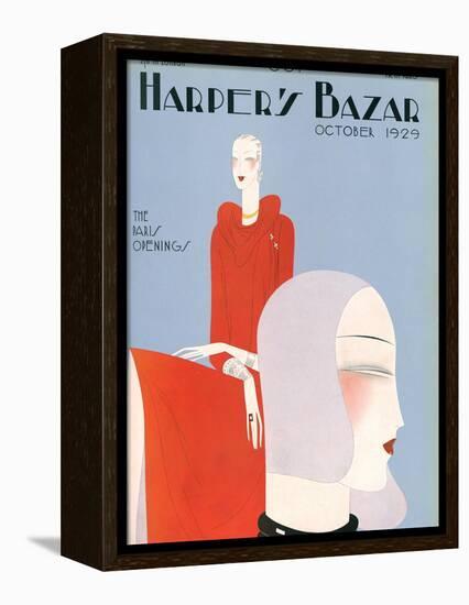 Harper's Bazaar, October 1929-null-Framed Stretched Canvas