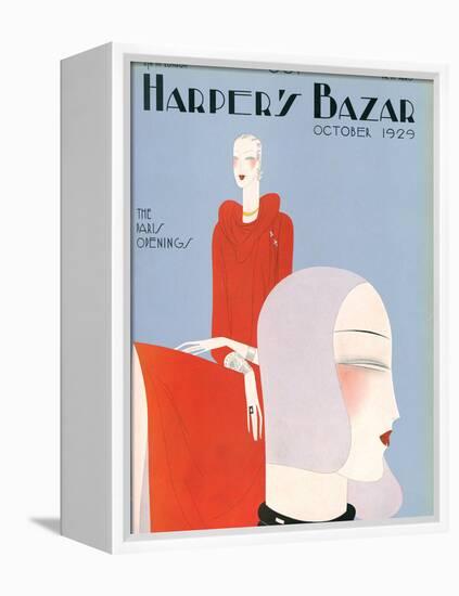 Harper's Bazaar, October 1929-null-Framed Stretched Canvas