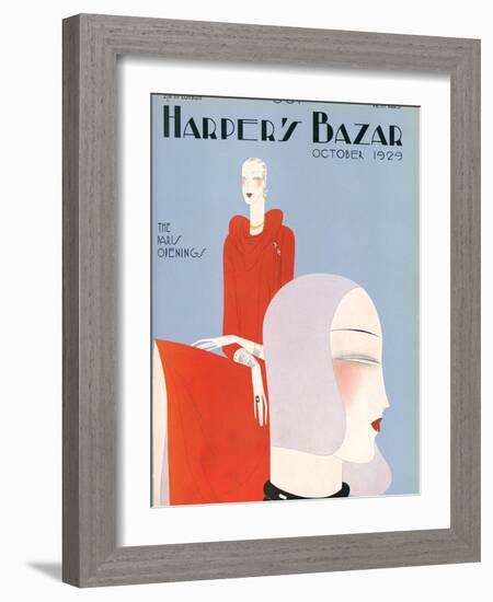 Harper's Bazaar, October 1929-null-Framed Art Print