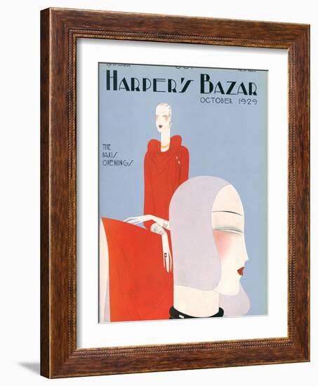 Harper's Bazaar, October 1929-null-Framed Art Print