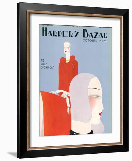 Harper's Bazaar, October 1929-null-Framed Art Print