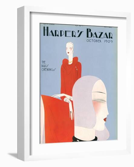 Harper's Bazaar, October 1929-null-Framed Art Print