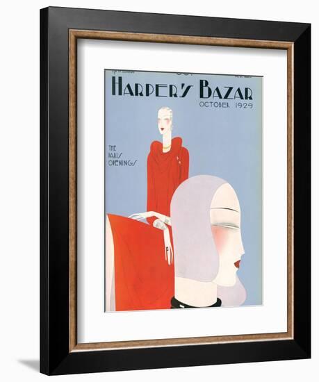 Harper's Bazaar, October 1929-null-Framed Art Print