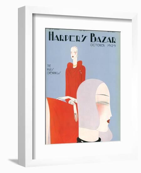 Harper's Bazaar, October 1929-null-Framed Art Print