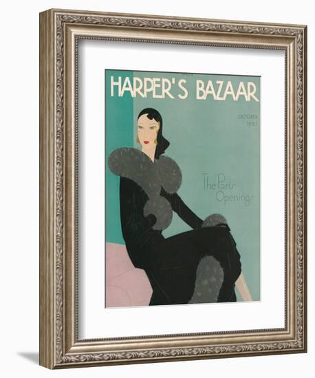 Harper's Bazaar, October 1930-null-Framed Art Print