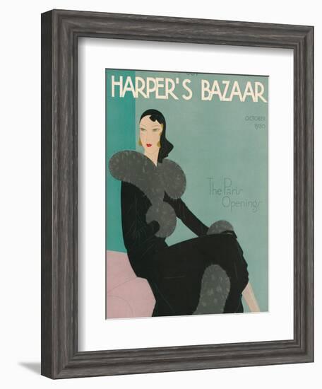 Harper's Bazaar, October 1930-null-Framed Art Print