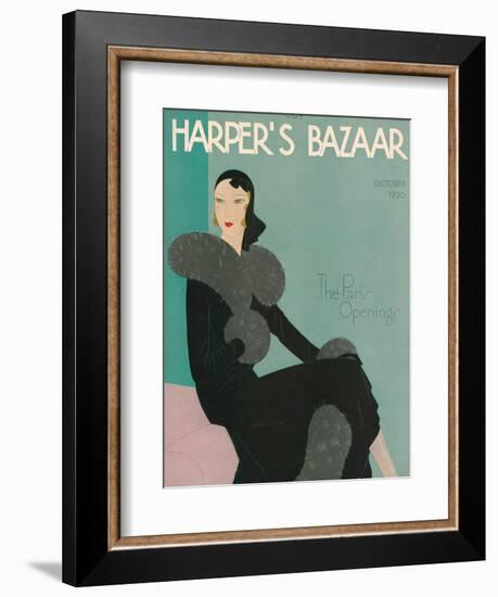 Harper's Bazaar, October 1930-null-Framed Art Print