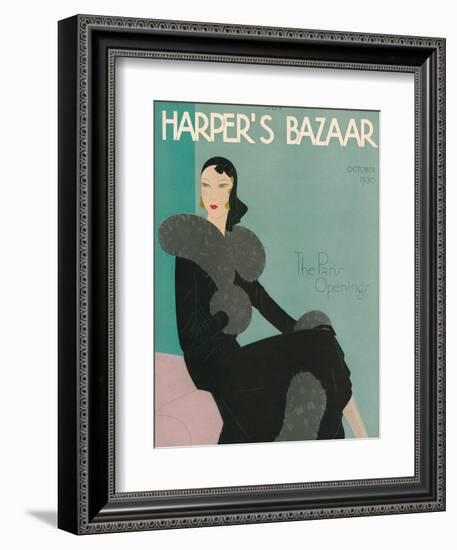 Harper's Bazaar, October 1930-null-Framed Art Print