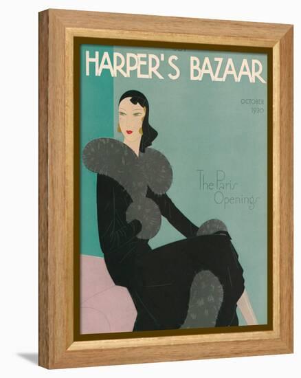 Harper's Bazaar, October 1930-null-Framed Stretched Canvas