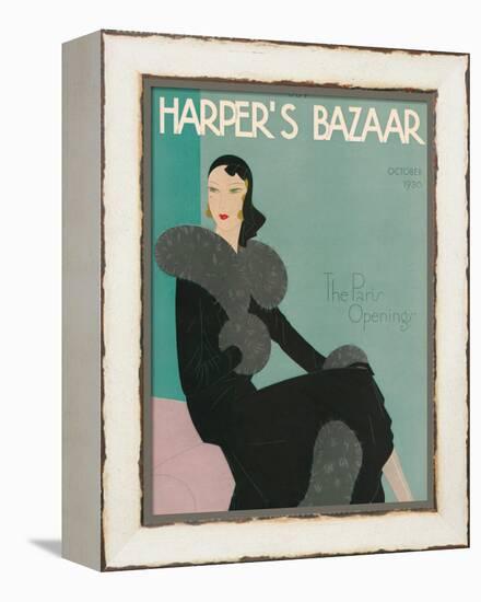 Harper's Bazaar, October 1930-null-Framed Stretched Canvas