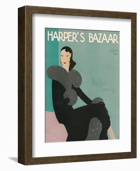 Harper's Bazaar, October 1930-null-Framed Premium Giclee Print