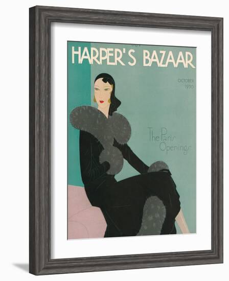 Harper's Bazaar, October 1930-null-Framed Art Print