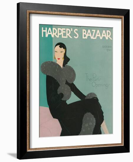 Harper's Bazaar, October 1930-null-Framed Art Print