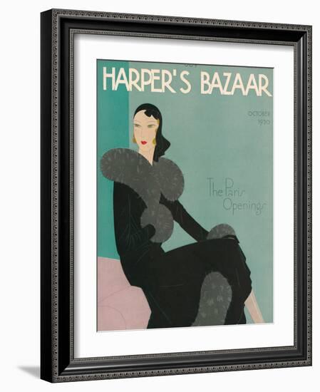 Harper's Bazaar, October 1930-null-Framed Art Print