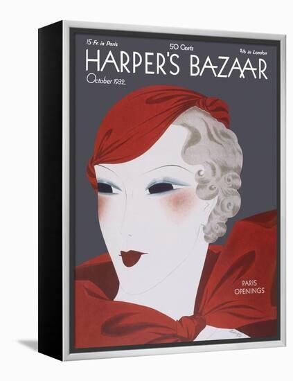 Harper's Bazaar, October 1932-null-Framed Stretched Canvas