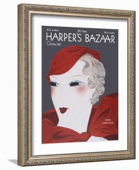 Harper's Bazaar, October 1932-null-Framed Art Print