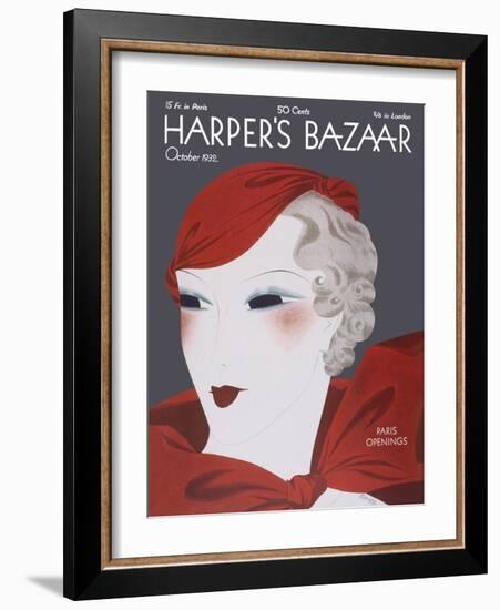 Harper's Bazaar, October 1932-null-Framed Art Print