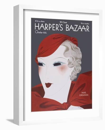 Harper's Bazaar, October 1932-null-Framed Art Print