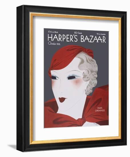 Harper's Bazaar, October 1932-null-Framed Premium Giclee Print