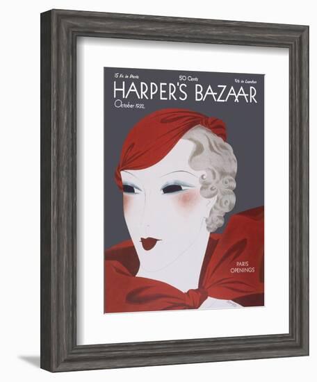 Harper's Bazaar, October 1932-null-Framed Art Print