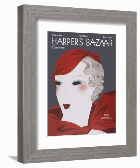 Harper's Bazaar, October 1932-null-Framed Art Print