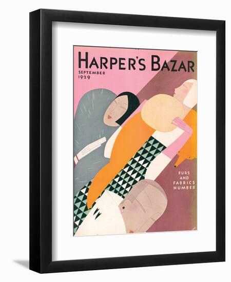 Harper's Bazaar, September 1929-null-Framed Premium Giclee Print