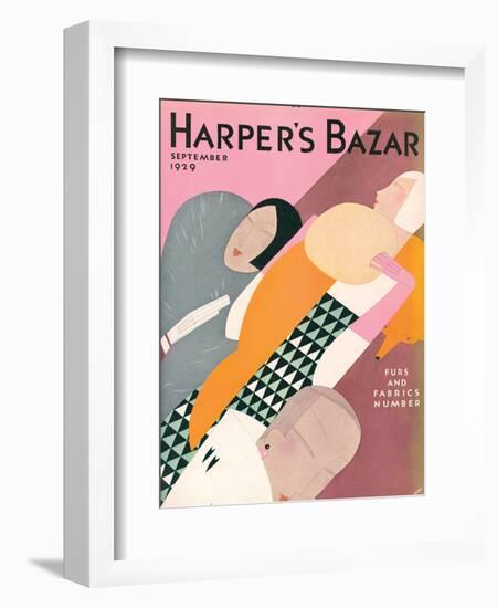 Harper's Bazaar, September 1929-null-Framed Premium Giclee Print