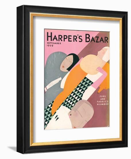 Harper's Bazaar, September 1929-null-Framed Premium Giclee Print