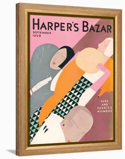 Harper's Bazaar, September 1929-null-Framed Stretched Canvas