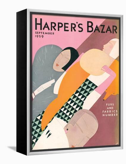 Harper's Bazaar, September 1929-null-Framed Stretched Canvas