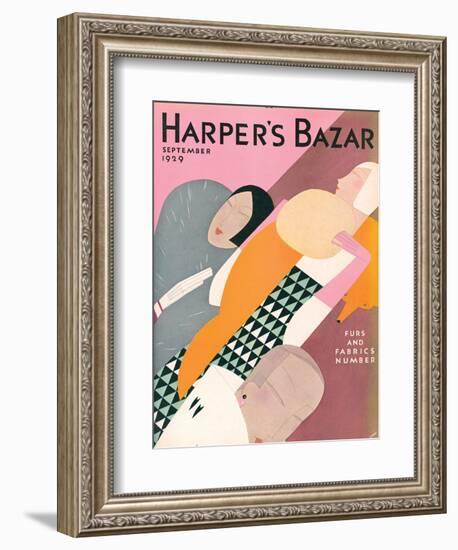 Harper's Bazaar, September 1929-null-Framed Art Print