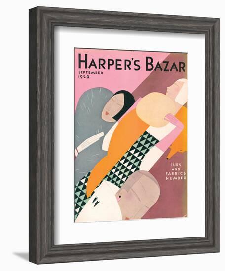 Harper's Bazaar, September 1929-null-Framed Art Print