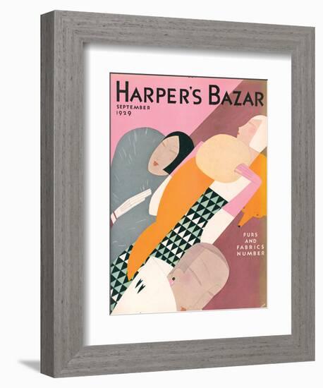 Harper's Bazaar, September 1929-null-Framed Art Print